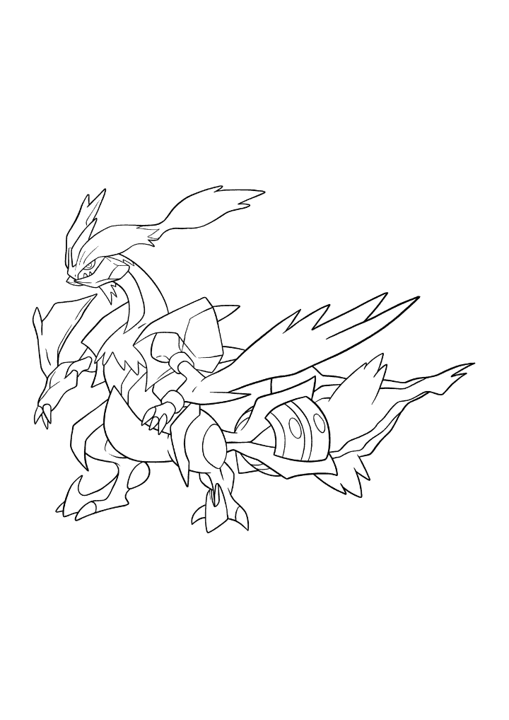 Pokémon Kyurem White coloring page