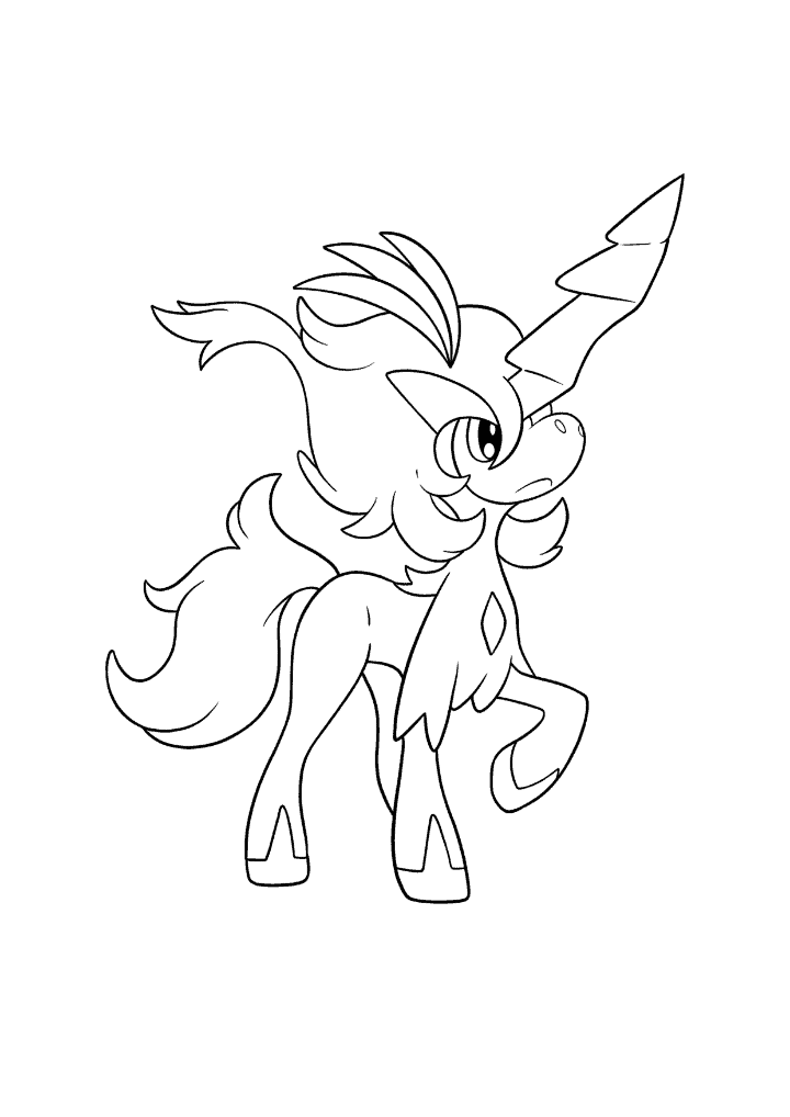 Pokémon Keldeo Resolute coloring page