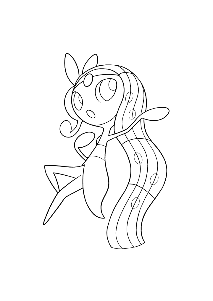Pokémon Meloetta Aria Form coloring page