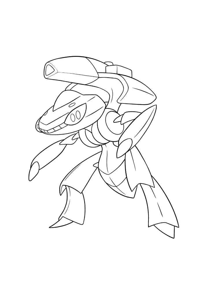 Pokémon Genesect coloring page